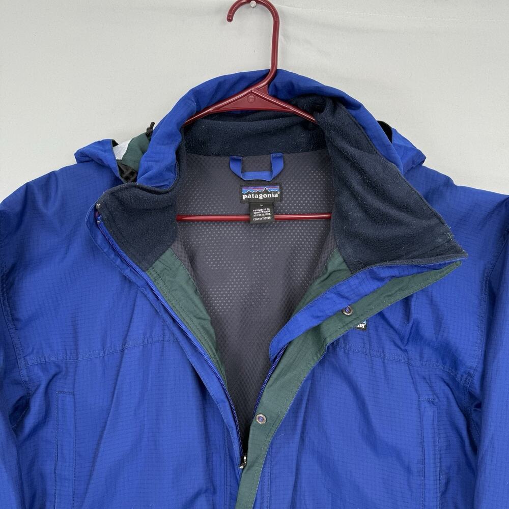 Patagonia Glade Runner Hooded Rain Jacket Cobalt Blue Men's Large Ripstop - Picture 3 of 11